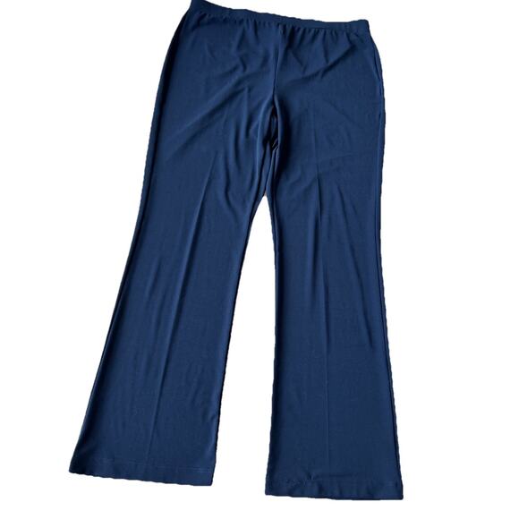 Chicos Travelers Pants 2 XL Black Wide Leg Pull On Comfy Stretch Resort Office - Picture 1 of 10